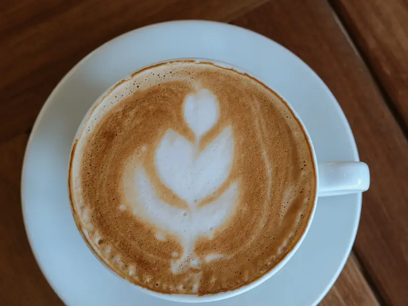 A cappuccino with latte art